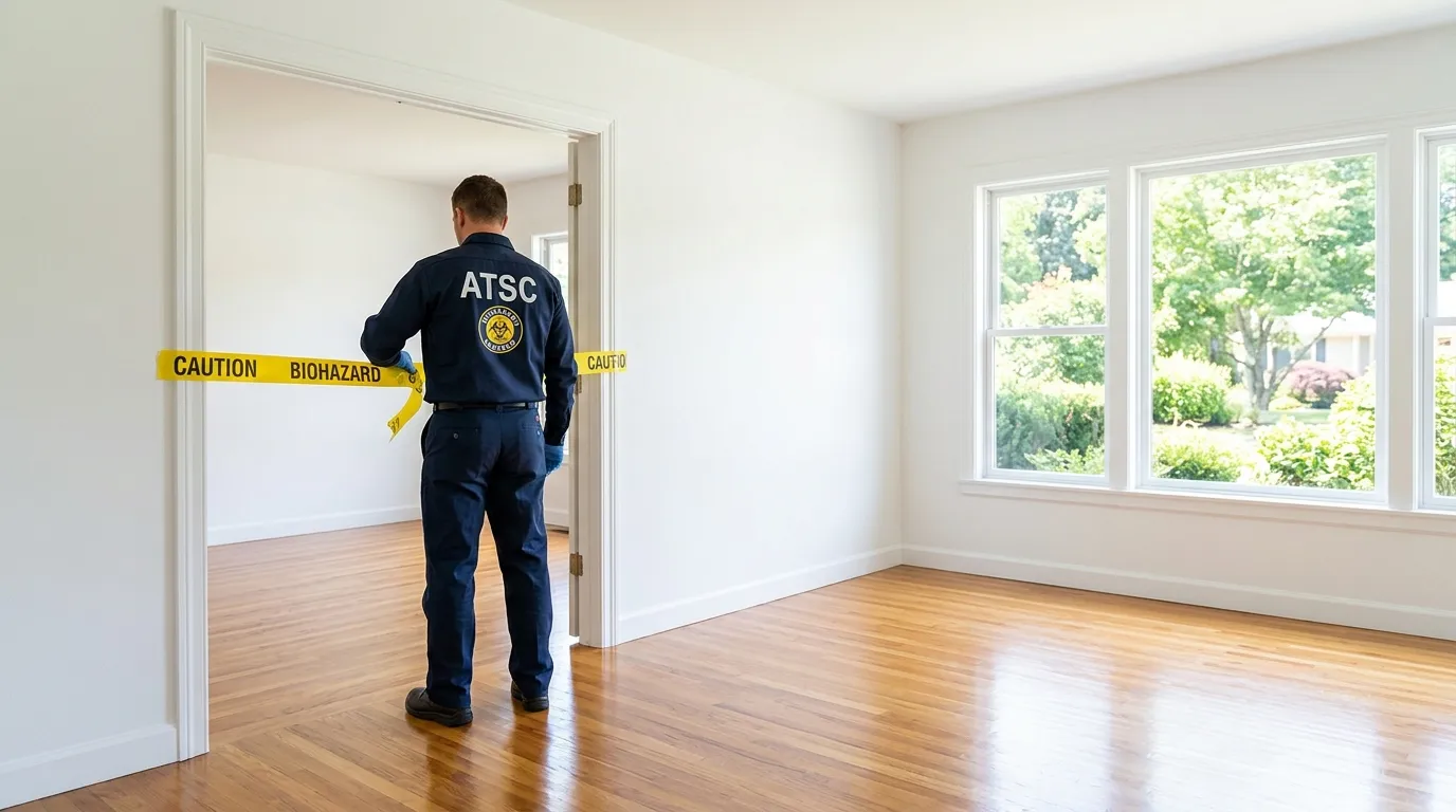 Certified biohazard cleanup crew performing Crime Scene Cleanup in Mayflower Village