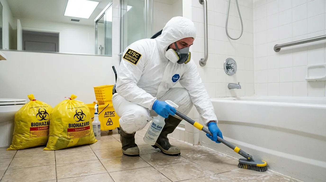 Decontamination equipment deployed for Blood Cleanup in Mayflower Village
